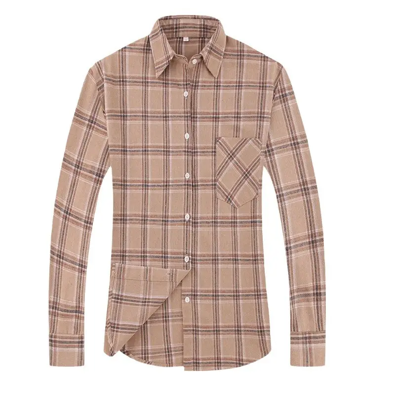 Men's Plaid Cotton Jacket Spring Autumn All Size - Image 5