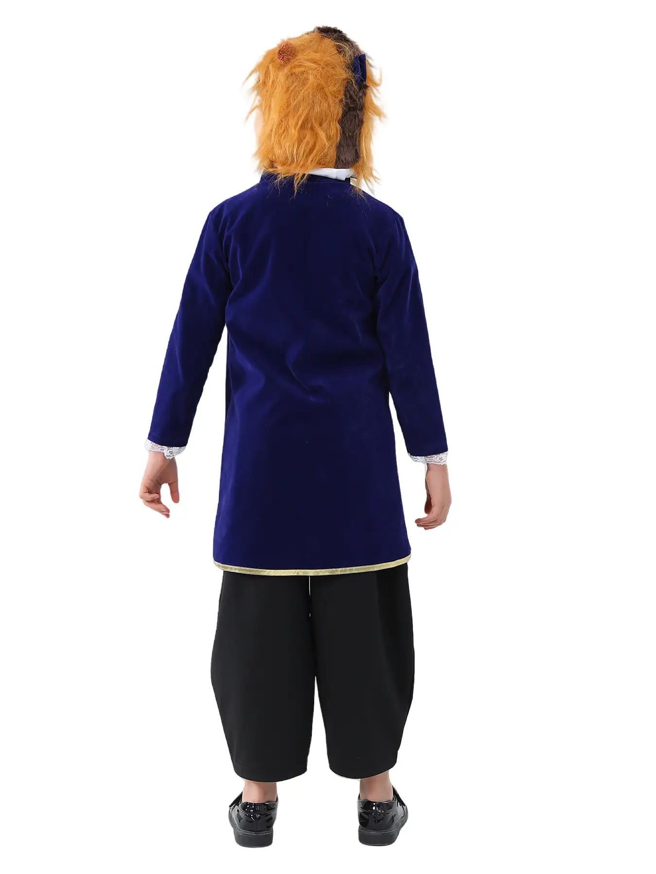 Kids Fairy Tale Cosplay Costume Blue Gold Jumpsuit