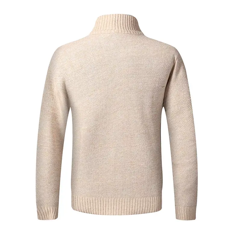 Men's Thickened Sweater Jacket Large Grey — feature 18