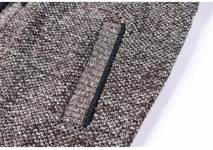 Men's Thickened Sweater Jacket Large Grey — feature 32
