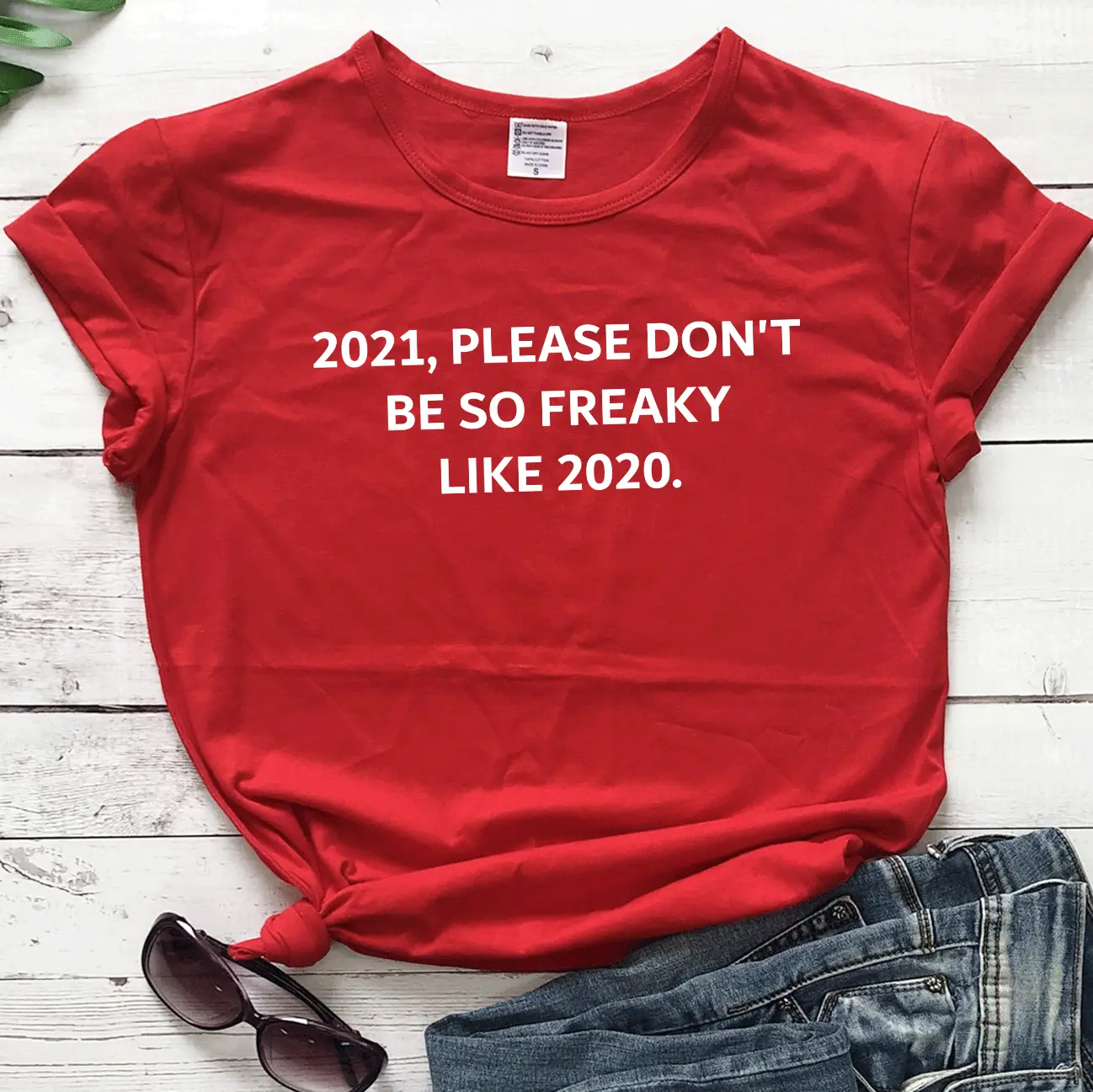 Maroon 2021 T-Shirt with Bold Letter Print