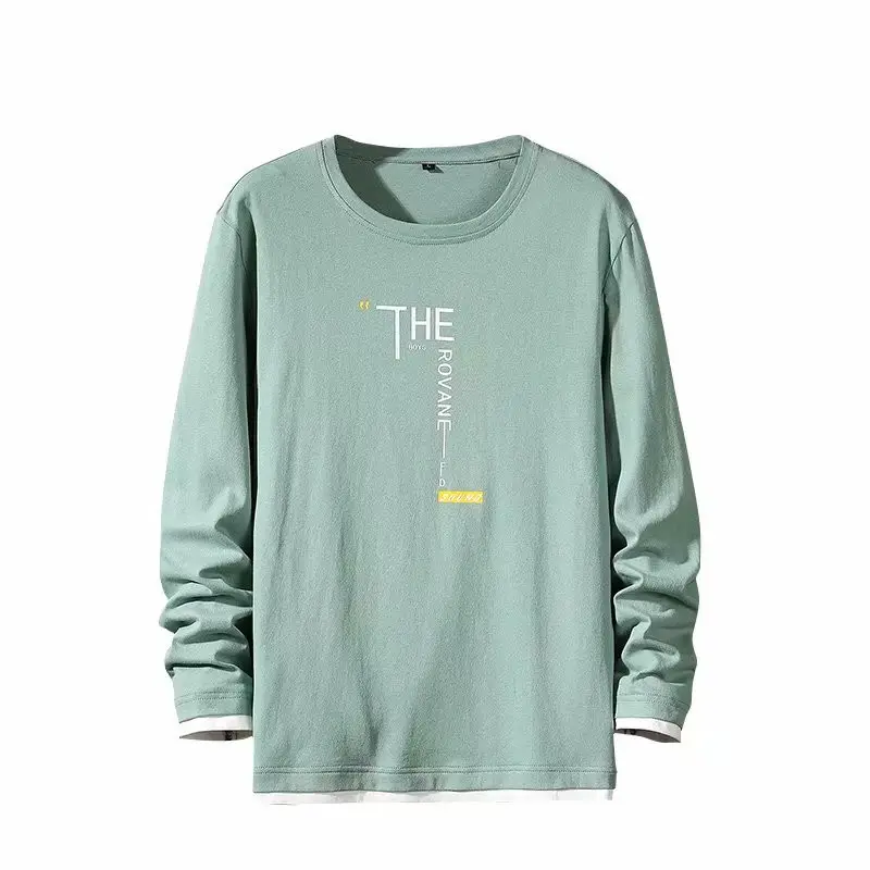 Men Long Sleeve T-Shirt Grey Slim Fit 2020 - Image 6
