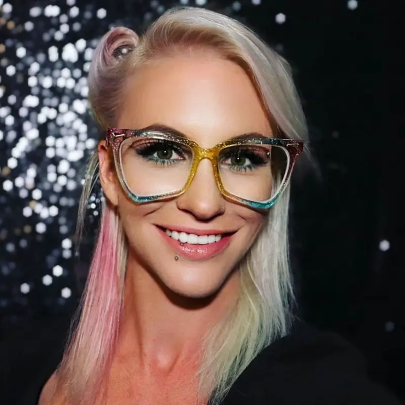 Women's Glitter Cat-Eye Sunglasses European American Style