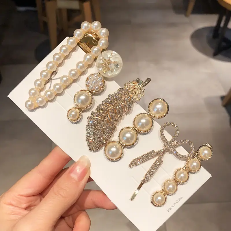 2020 New Set Small Hairpins with Pearl & Crystal Decor - Image 15