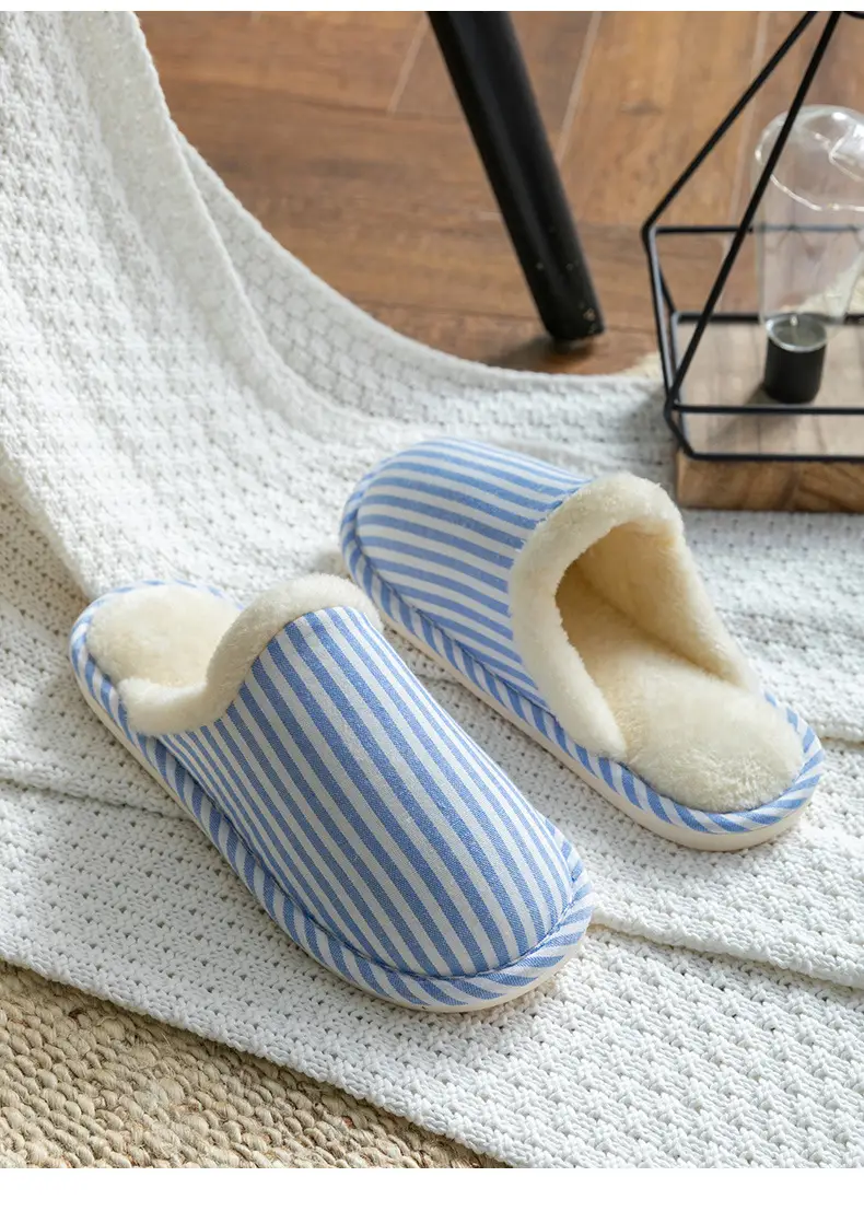 Cixi Cotton Slippers for Women Spring and Autumn Home Use Winter Indoor Non-slip Home Warm Winter Fur Plush Couple Men — feature 18