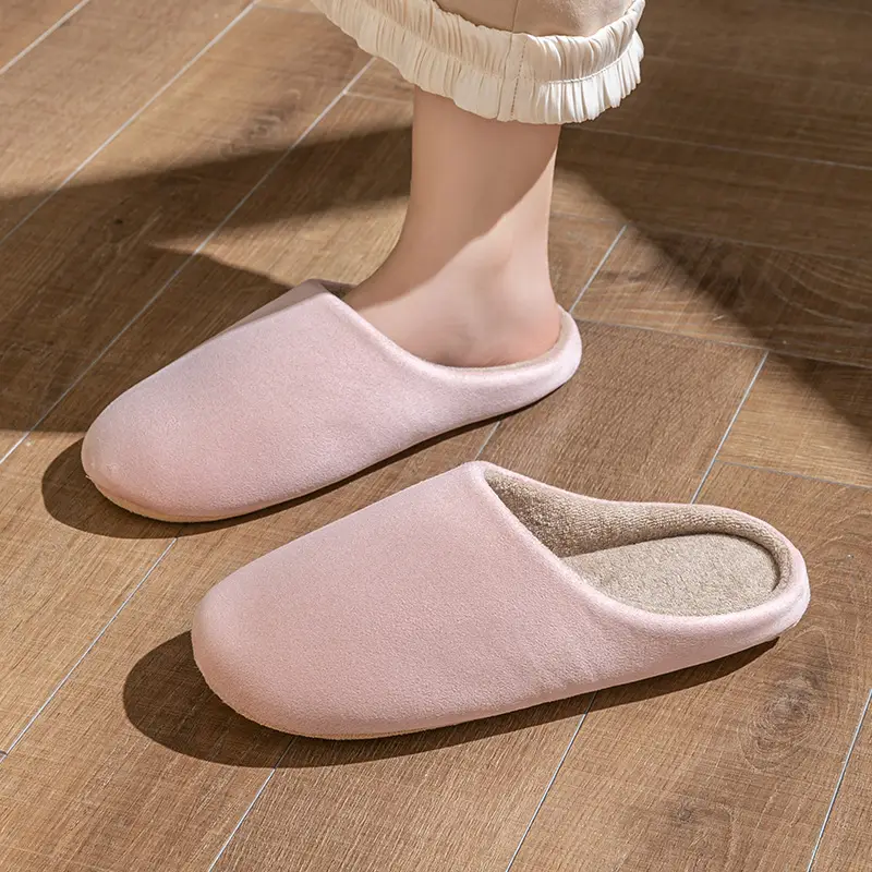 Cixi Cotton Slippers for Women Spring and Autumn Home Use Winter Indoor Non-slip Home Warm Winter Fur Plush Couple Men