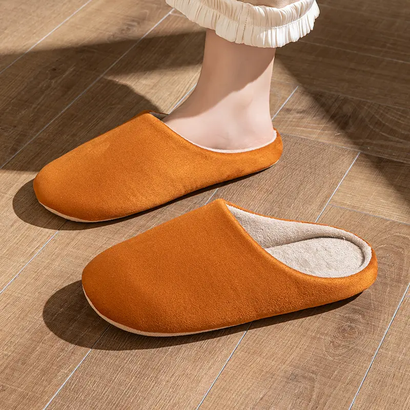 Cixi Cotton Slippers for Women Spring and Autumn Home Use Winter Indoor Non-slip Home Warm Winter Fur Plush Couple Men