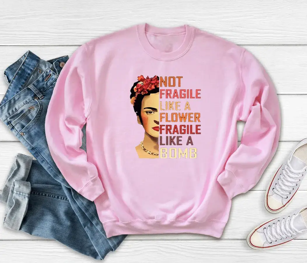 Green Crewneck Sweatshirt with Floral Print