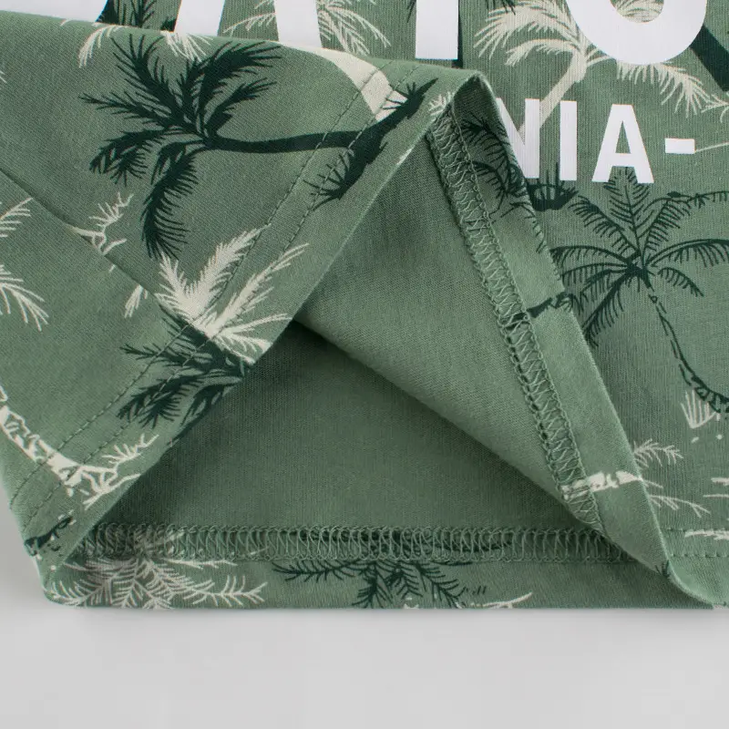 Kids Surf T-Shirt Green California Print - Image 4