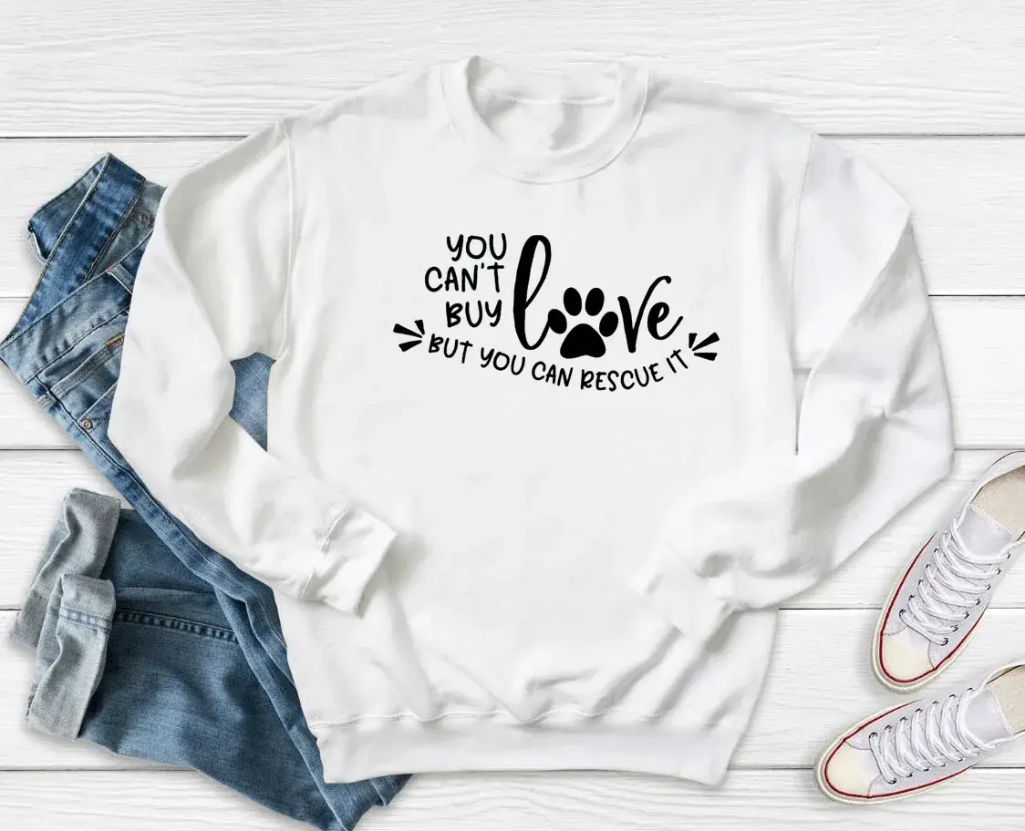 Maroon Long Sleeve Sweatshirt "You Can't Buy Love"