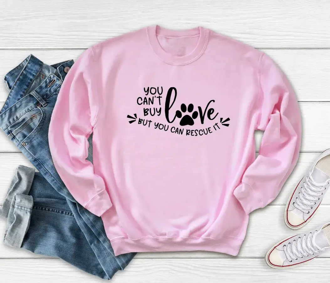 Maroon Long Sleeve Sweatshirt "You Can't Buy Love"
