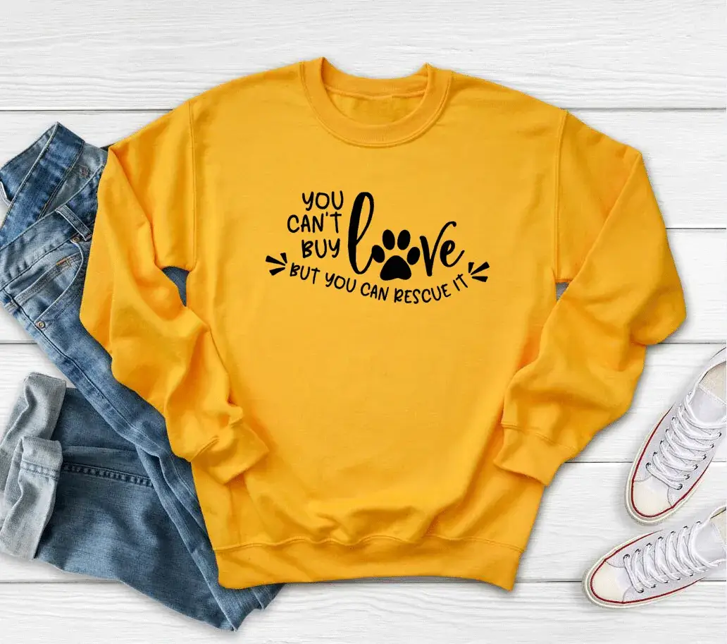 Maroon Long Sleeve Sweatshirt "You Can't Buy Love"