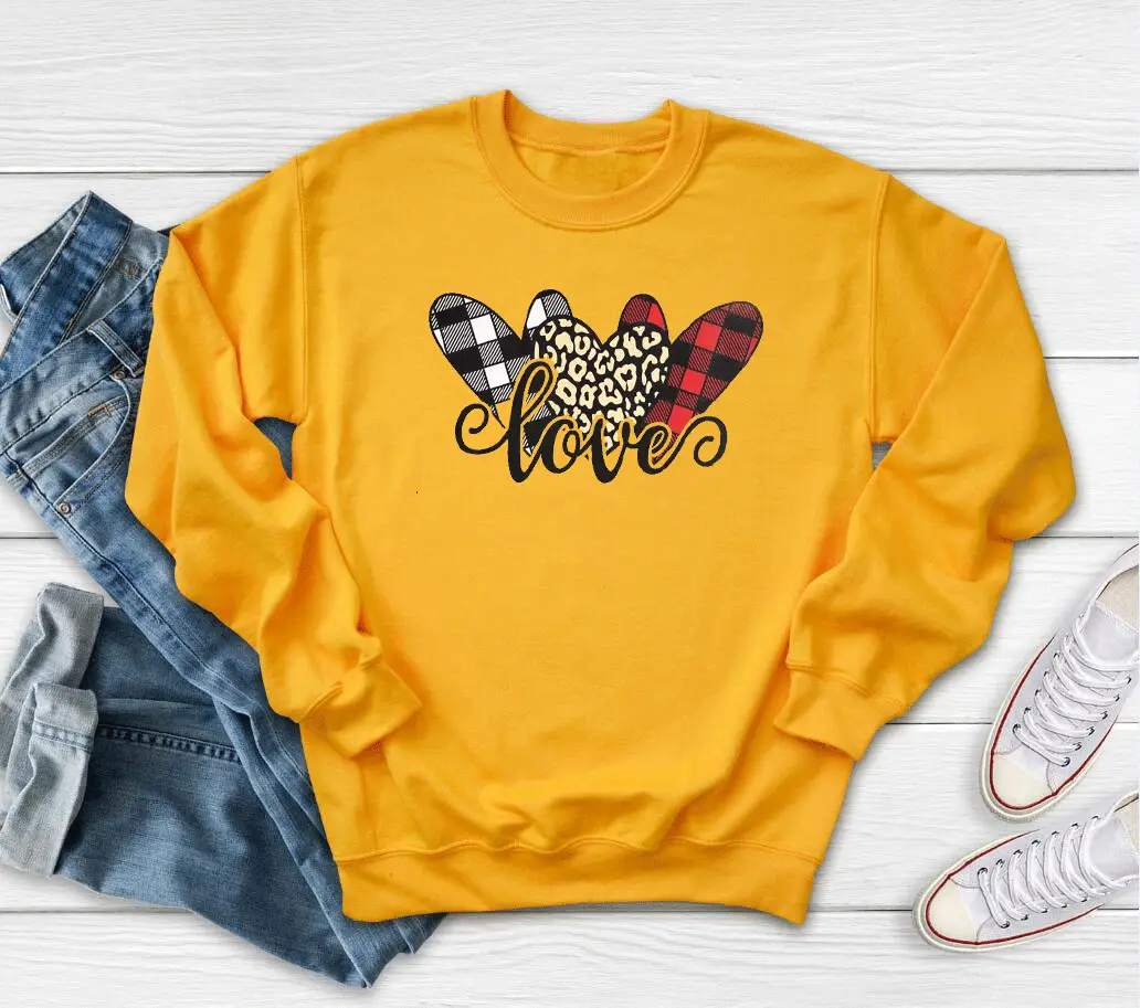 Pink Love Butterfly Crewneck Sweatshirt