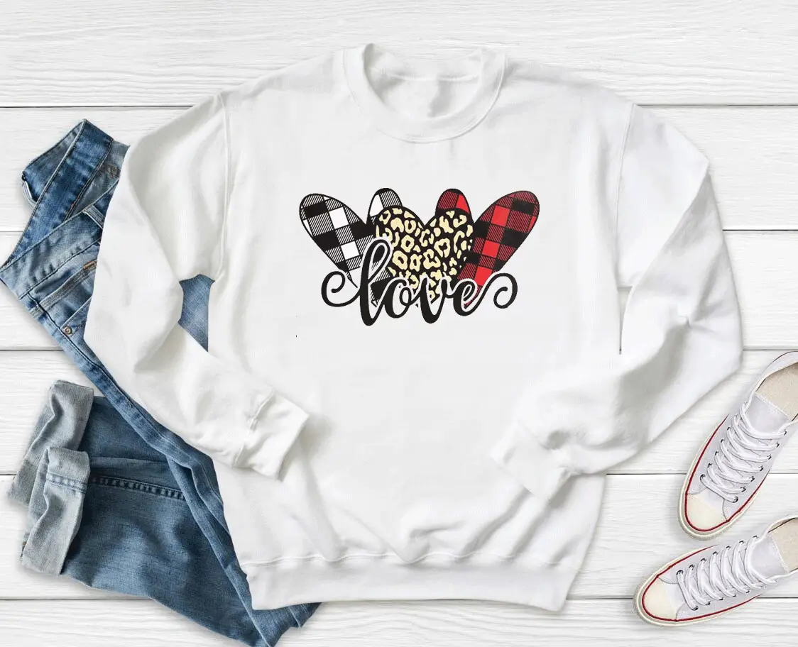 Pink Love Butterfly Crewneck Sweatshirt