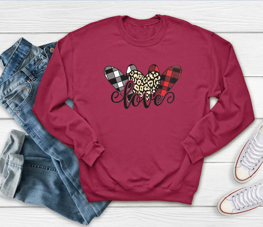 Pink Love Butterfly Crewneck Sweatshirt