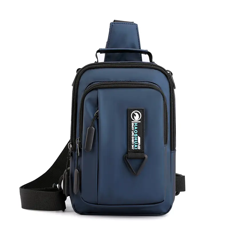 Men's Waterproof Shoulder Messenger Bag Black Multi-Functional - Image 7