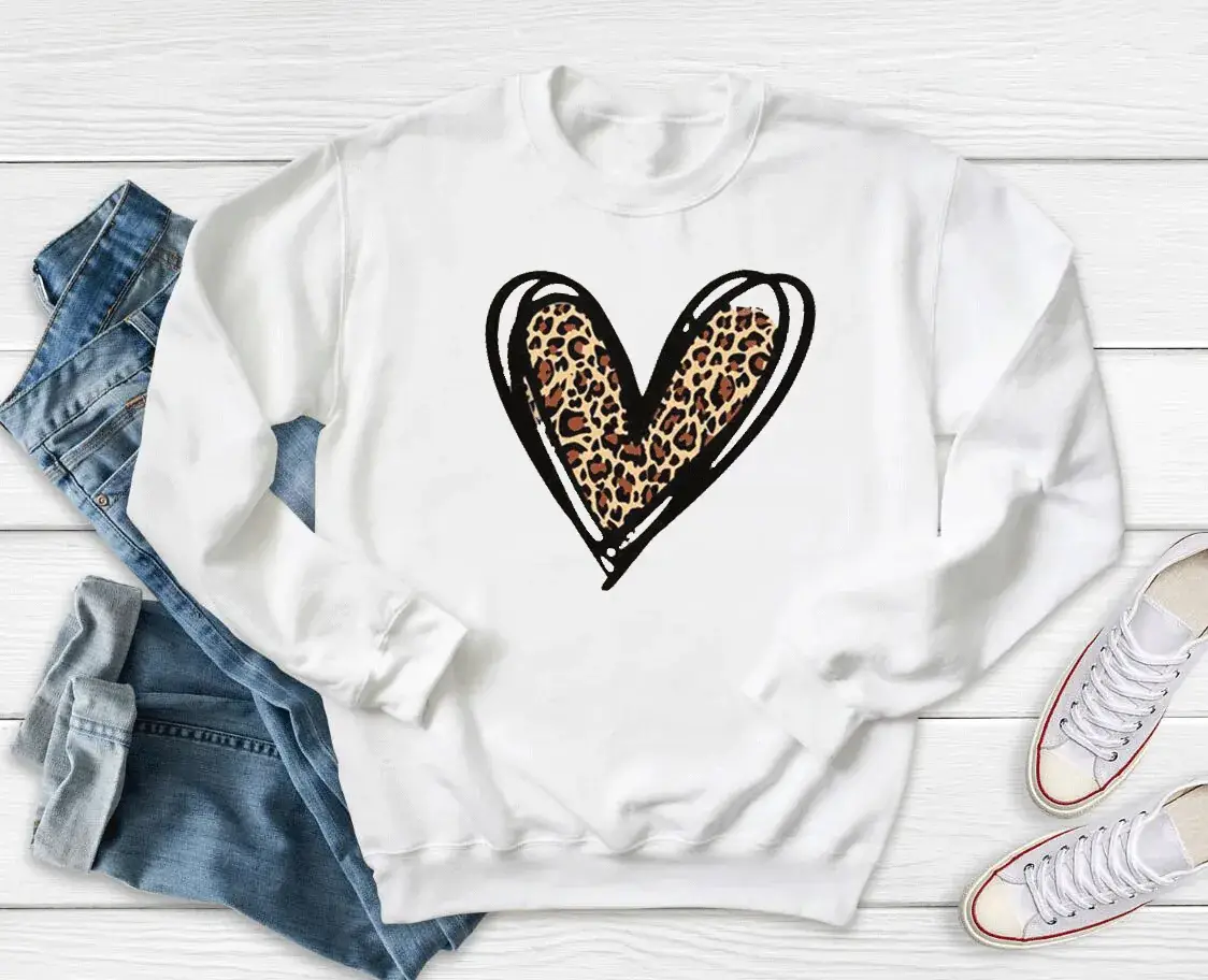 Pink Leopard Print Crewneck Sweatshirt - Image 3