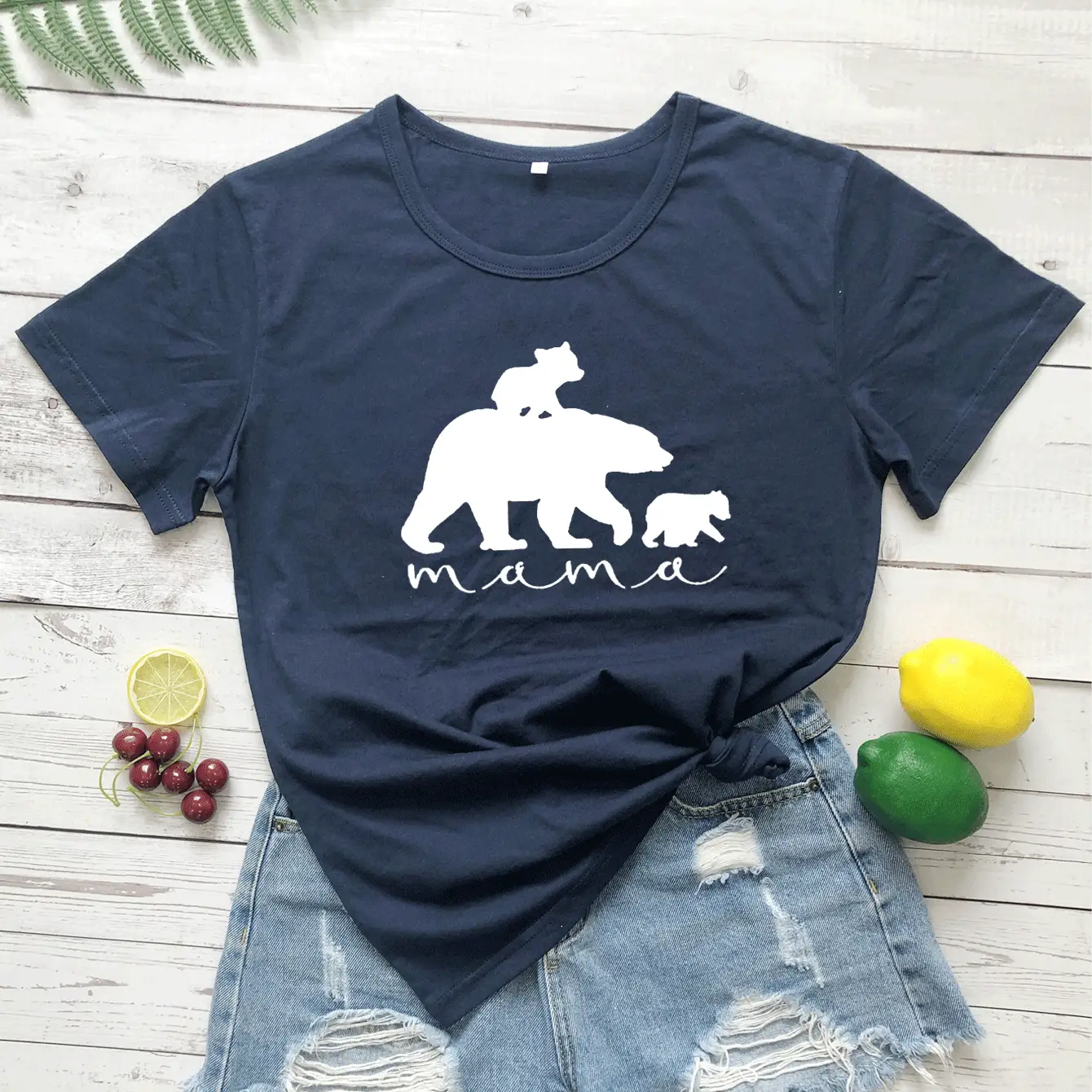 Red T-Shirt Mama Bear Child New Design
