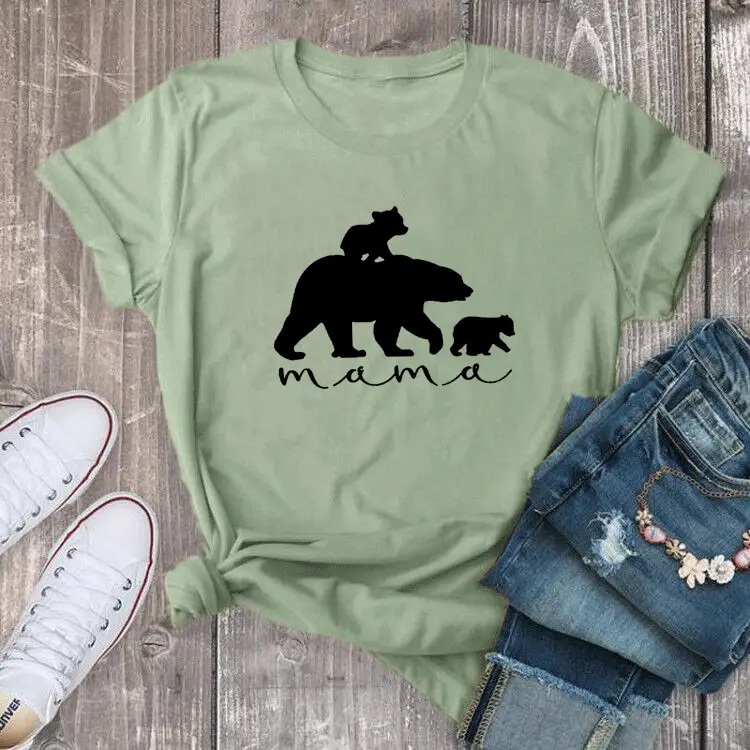 Red T-Shirt Mama Bear Child New Design