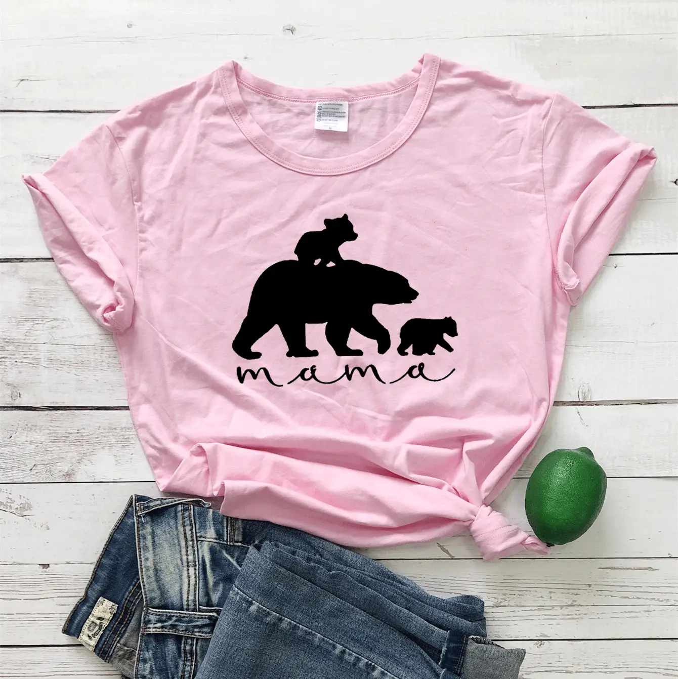 Red T-Shirt Mama Bear Child New Design