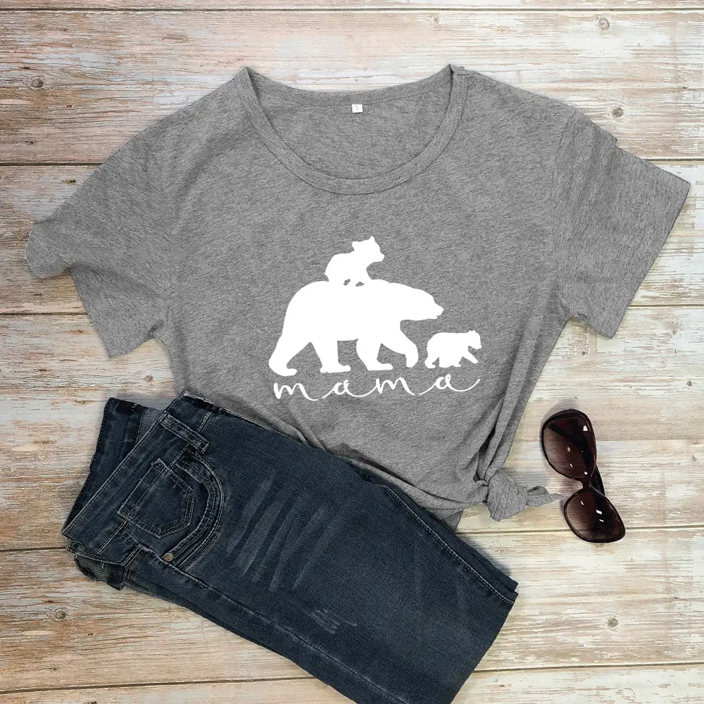 Red T-Shirt Mama Bear Child New Design