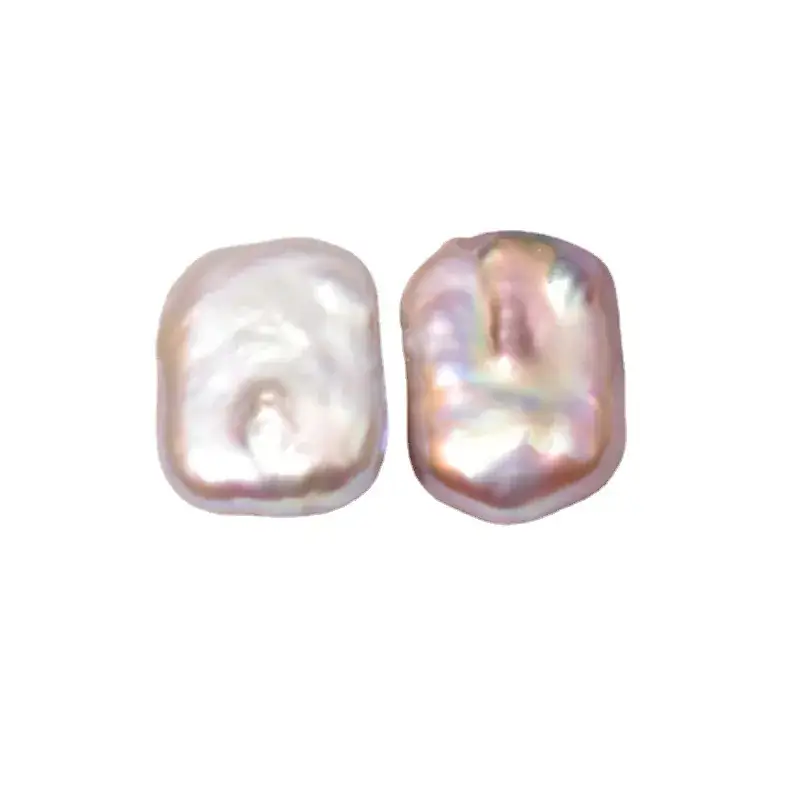 Natural Pearl Baroque Shaped Square 15x19mm Loose Beads - Image 7