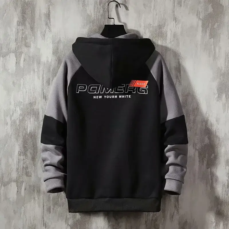 Men's Grey White Fleece Hoodie 12 Design