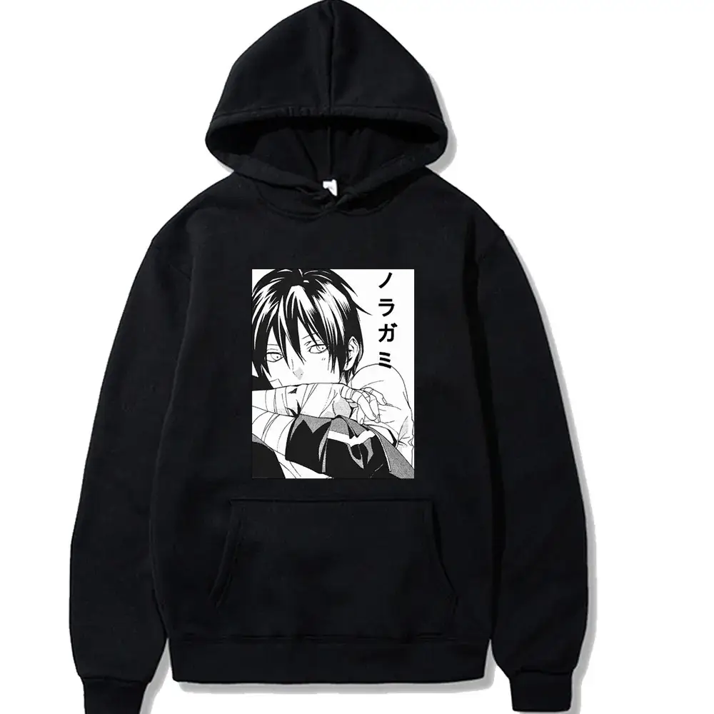 Noragami Yato Hooded Sweatshirt Black Harajuku Men Women - Image 11