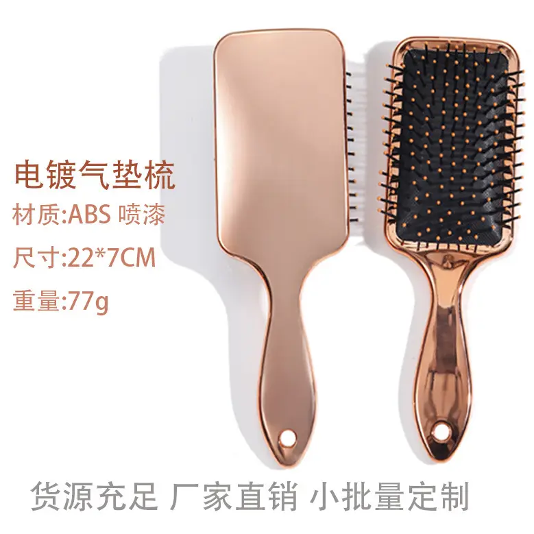 Rose Gold Square Electroplated Hair Comb for Women - Image 7