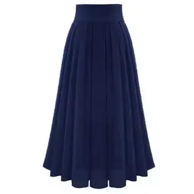 Black Pleated High Waist Skirt for Women Spring Summer - Image 7