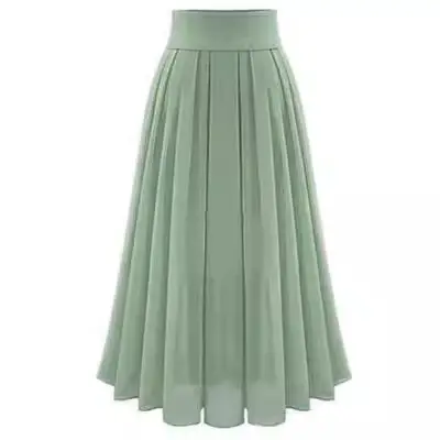 Black Pleated High Waist Skirt for Women Spring Summer - Image 8