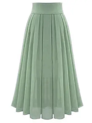Black Pleated High Waist Skirt for Women Spring Summer - Image 3