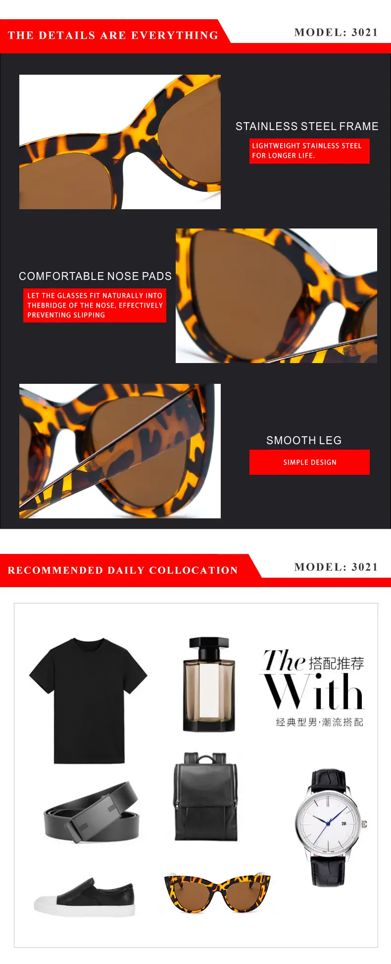 Women's Cat-Eye Sunglasses Anti-Ultraviolet Black — feature 15