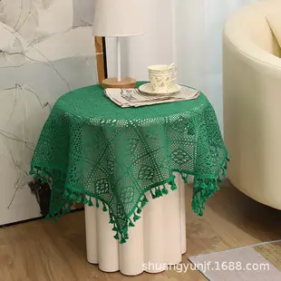 Pastoral Style Lace-Edged Cotton and Linen Tablecloth, Vintage Crochet Tea Table Cloth, Placemat, New Chinese Style, Available for Dropshipping — feature 44