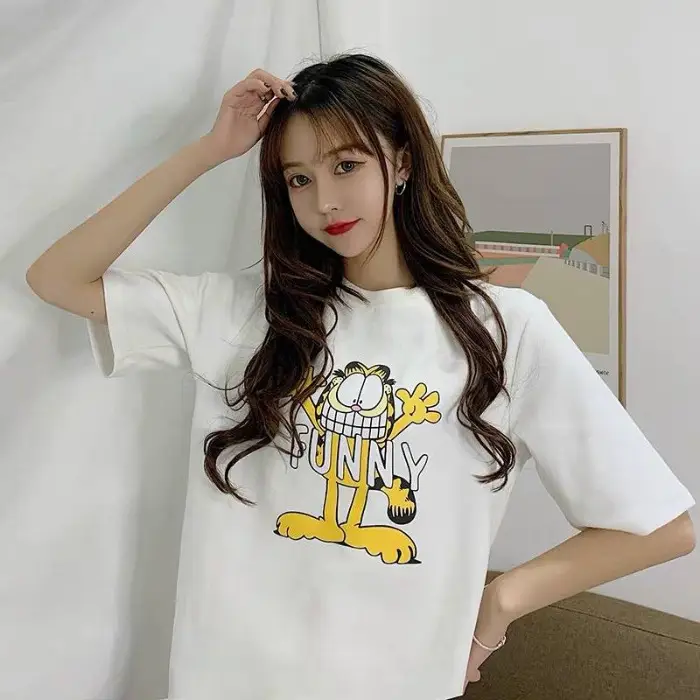 Women Graphic T-Shirt Summer 2025 Loose Fit - Image 5