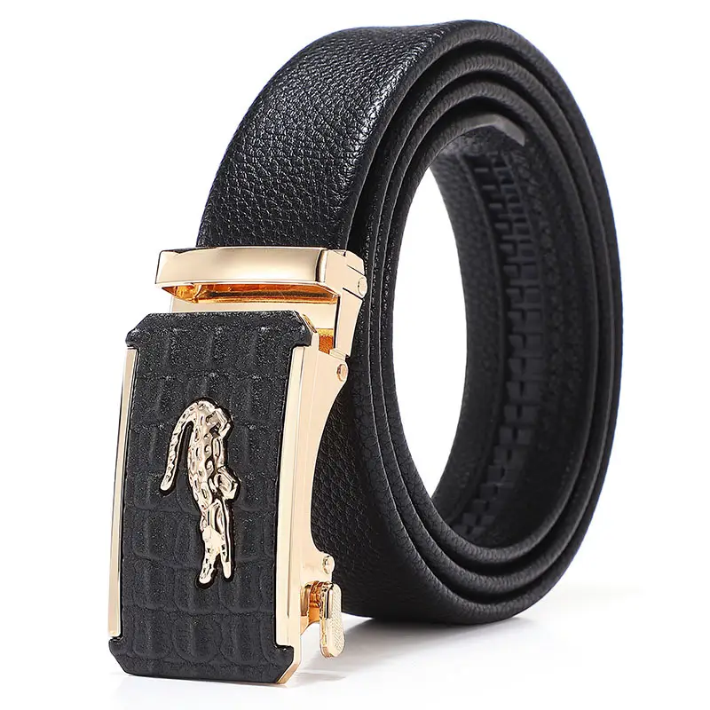 Men's Black Crocodile Belt Automatic Buckle Wholesale - Image 8