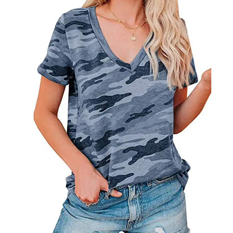 Women Camouflage Short Sleeve T-Shirt Summer Hot - Image 6
