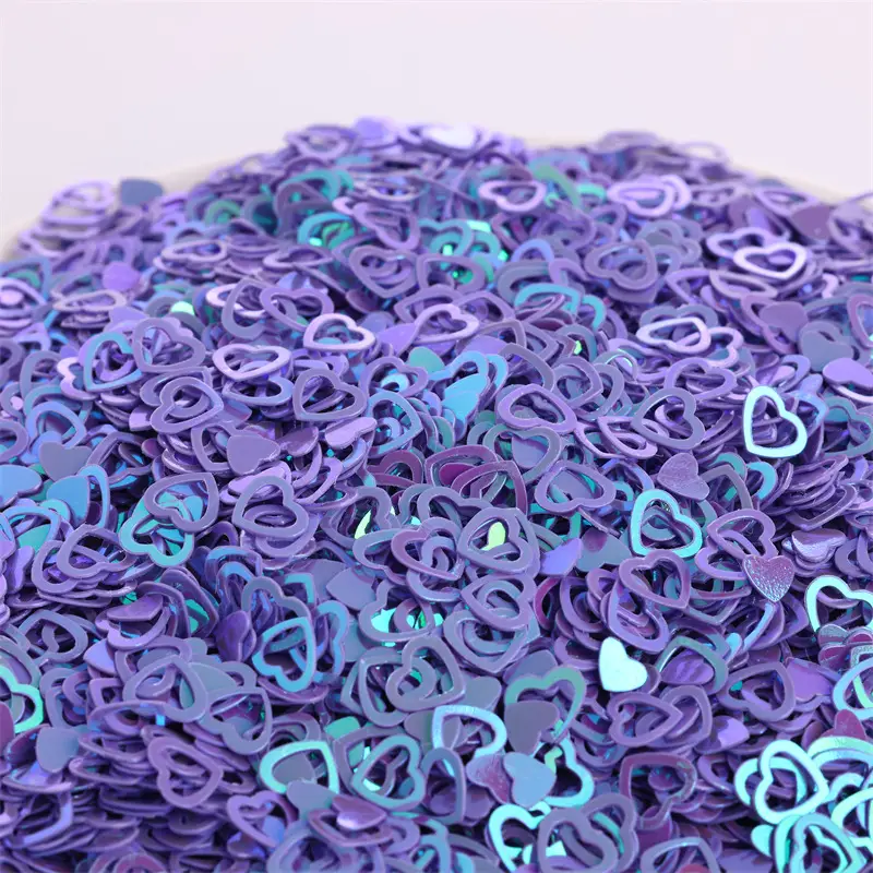 7mm Double Peach Nail Art Sequins Eye Makeup Glitter Patch Beads - Image 3