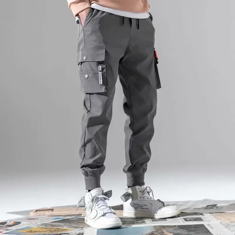 Men's Black Korean Style Loose Fit Casual Pants — feature 3