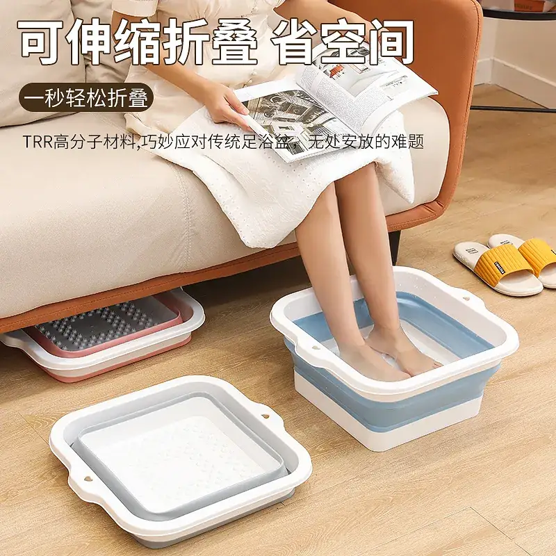 Portable Foldable Silicone Foot Bath Bucket 42cm - Image 5