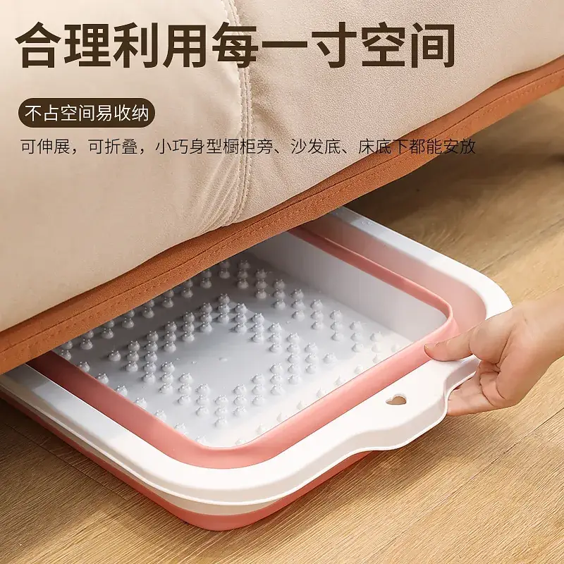 Portable Foldable Silicone Foot Bath Bucket 42cm - Image 6