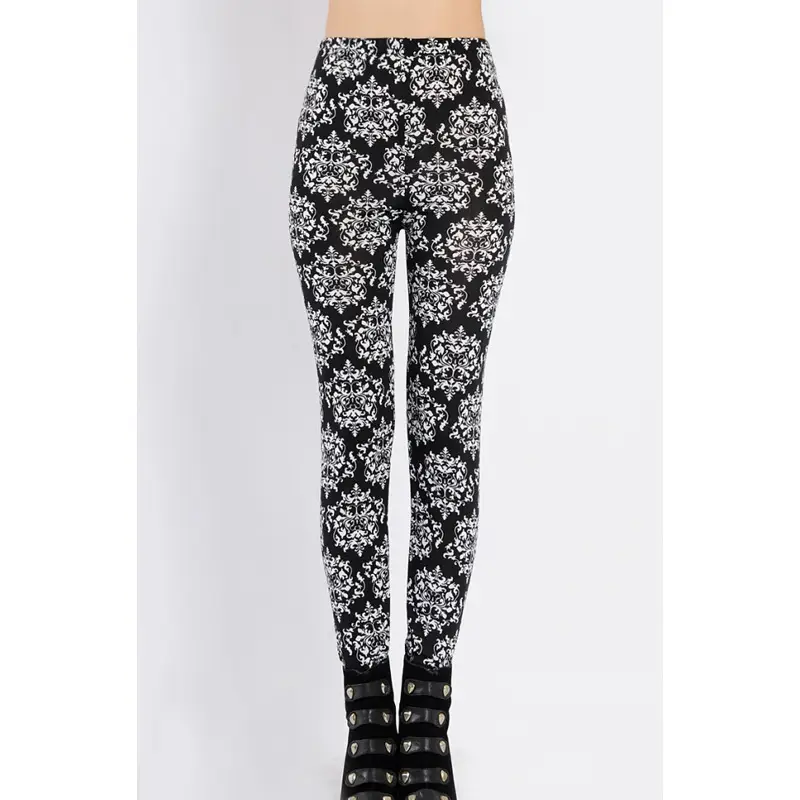 English Letter Printed Leggings Large Elastic Winter Wear