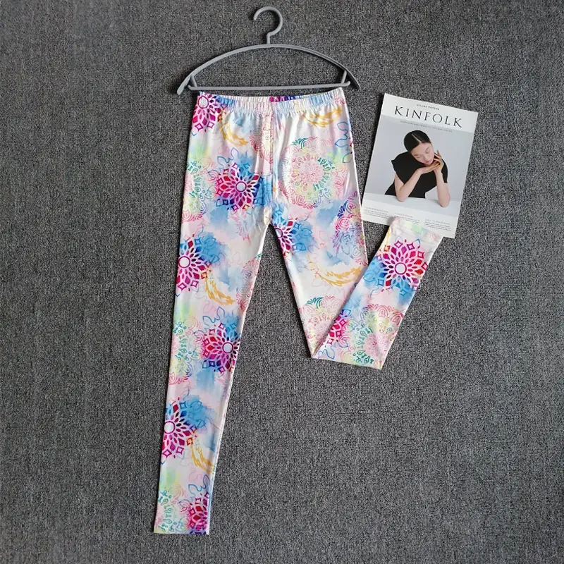 English Letter Printed Leggings Large Elastic Winter Wear