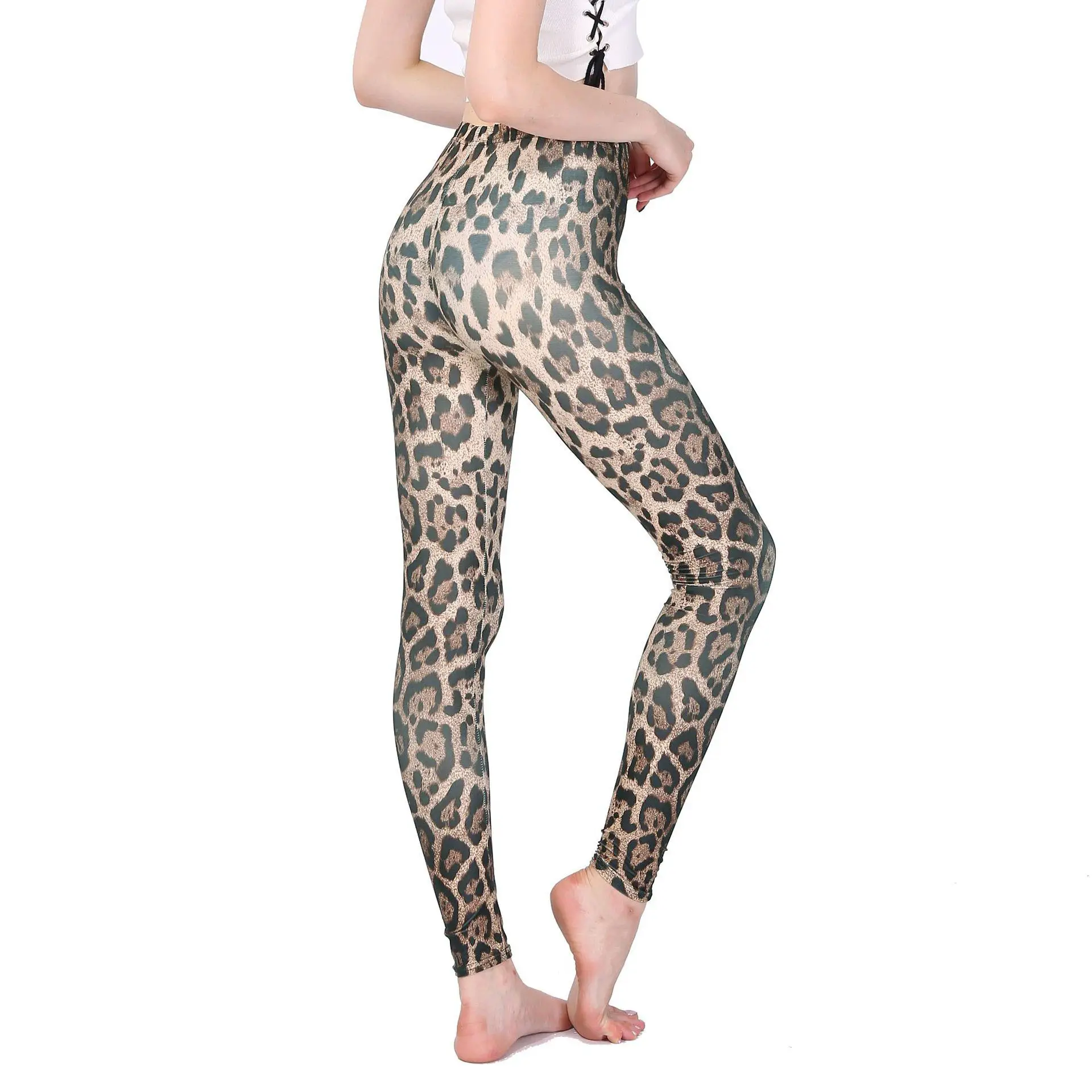 English Letter Printed Leggings Large Elastic Winter Wear