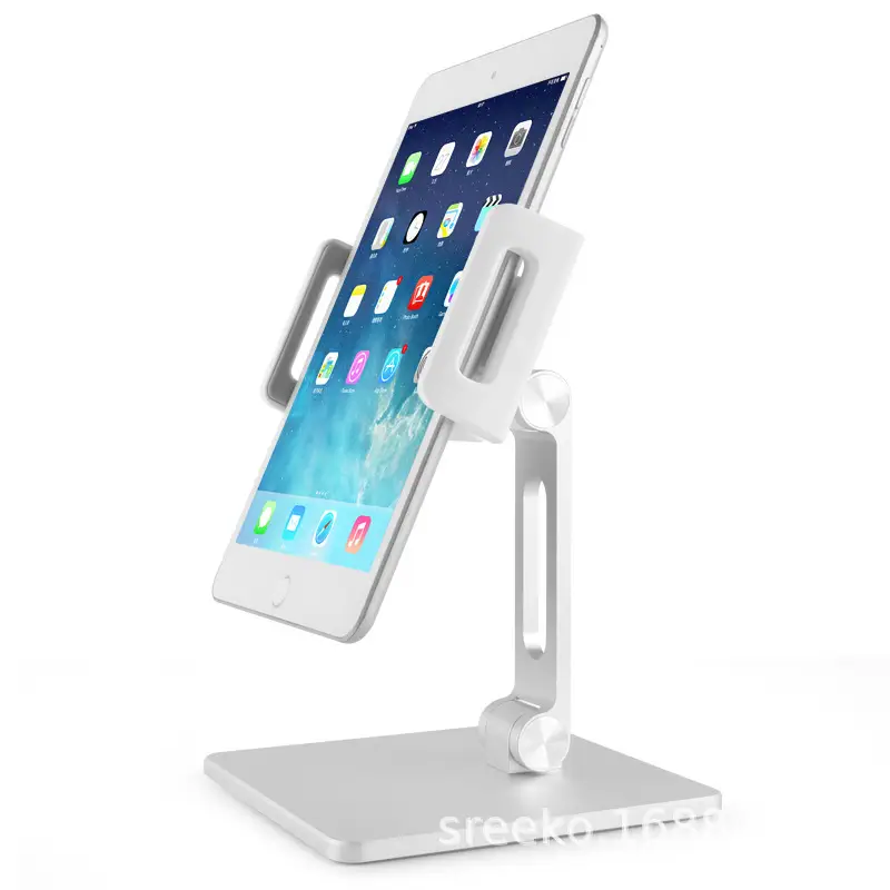 Silver Adjustable Tablet Stand for Desktop Use