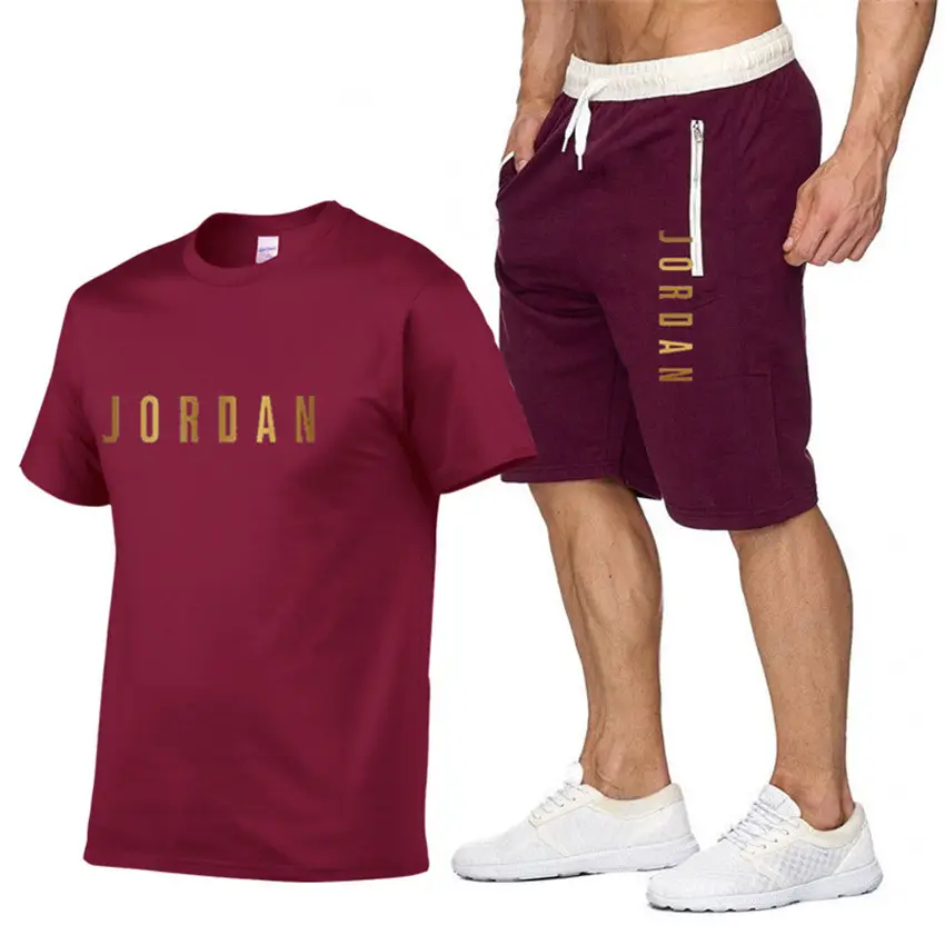 Jordan Printed Pink T-Shirt & Black Zipper Shorts Set - Image 16