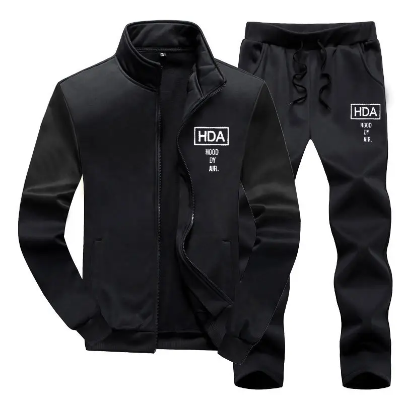 Men's Black H2A Full Track Suit 2-Piece Set - Image 3