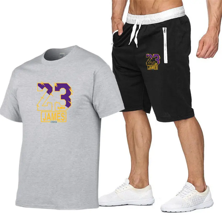 Men Maroon 23 Games Print T-Shirt & Shorts Set