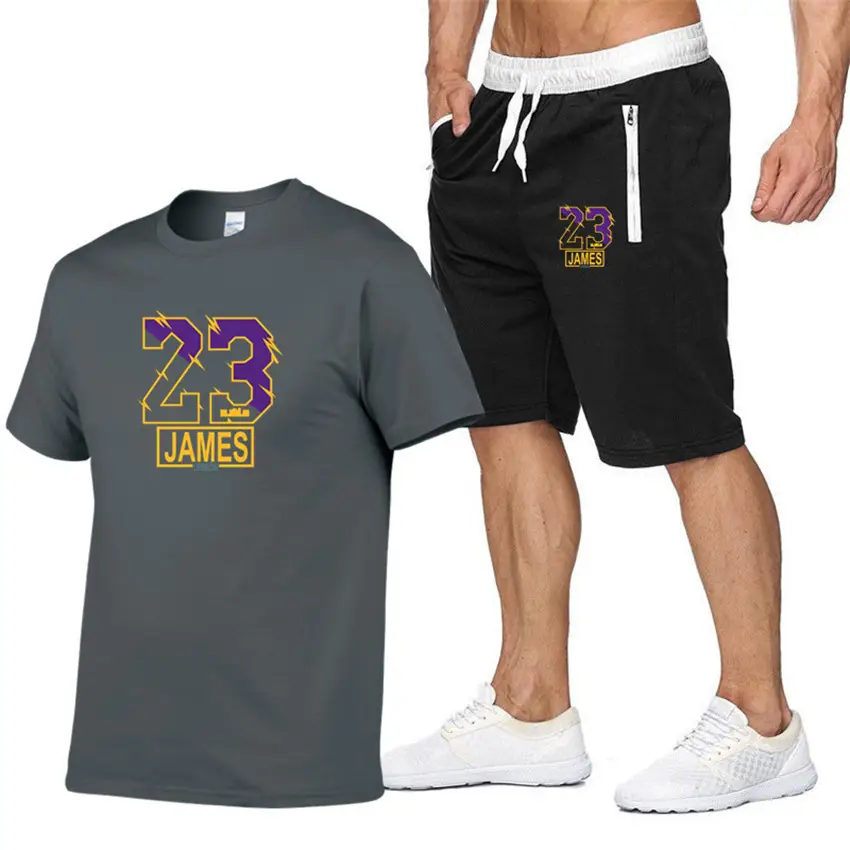 Men Maroon 23 Games Print T-Shirt & Shorts Set