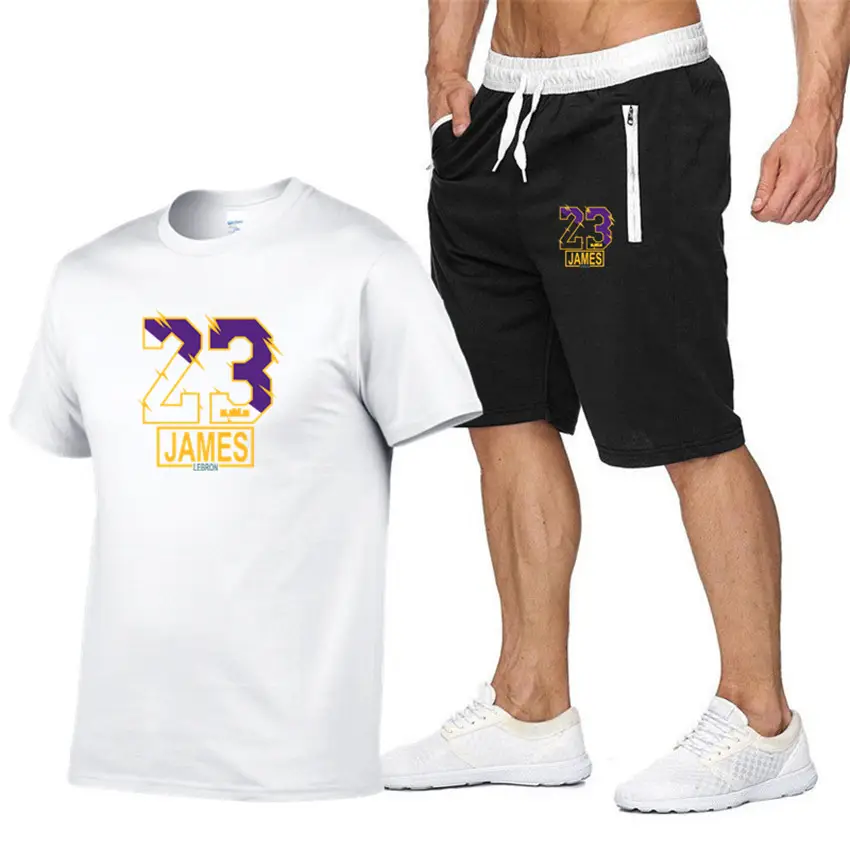 Men Maroon 23 Games Print T-Shirt & Shorts Set